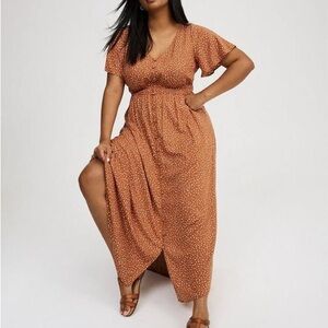 Torrid Copper Polka Dot Dress